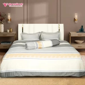 Bộ Ga Giường Mền Thuần Việt ECTC 08 – Lụa Thoáng Mát, Thấm Hút Mồ Hôi Tốt